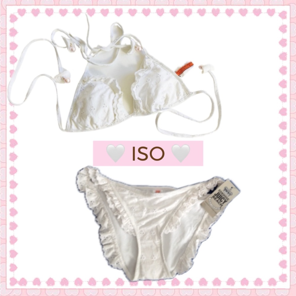 ISO - Juicy Couture White Eyelet Bikini & Bottoms
